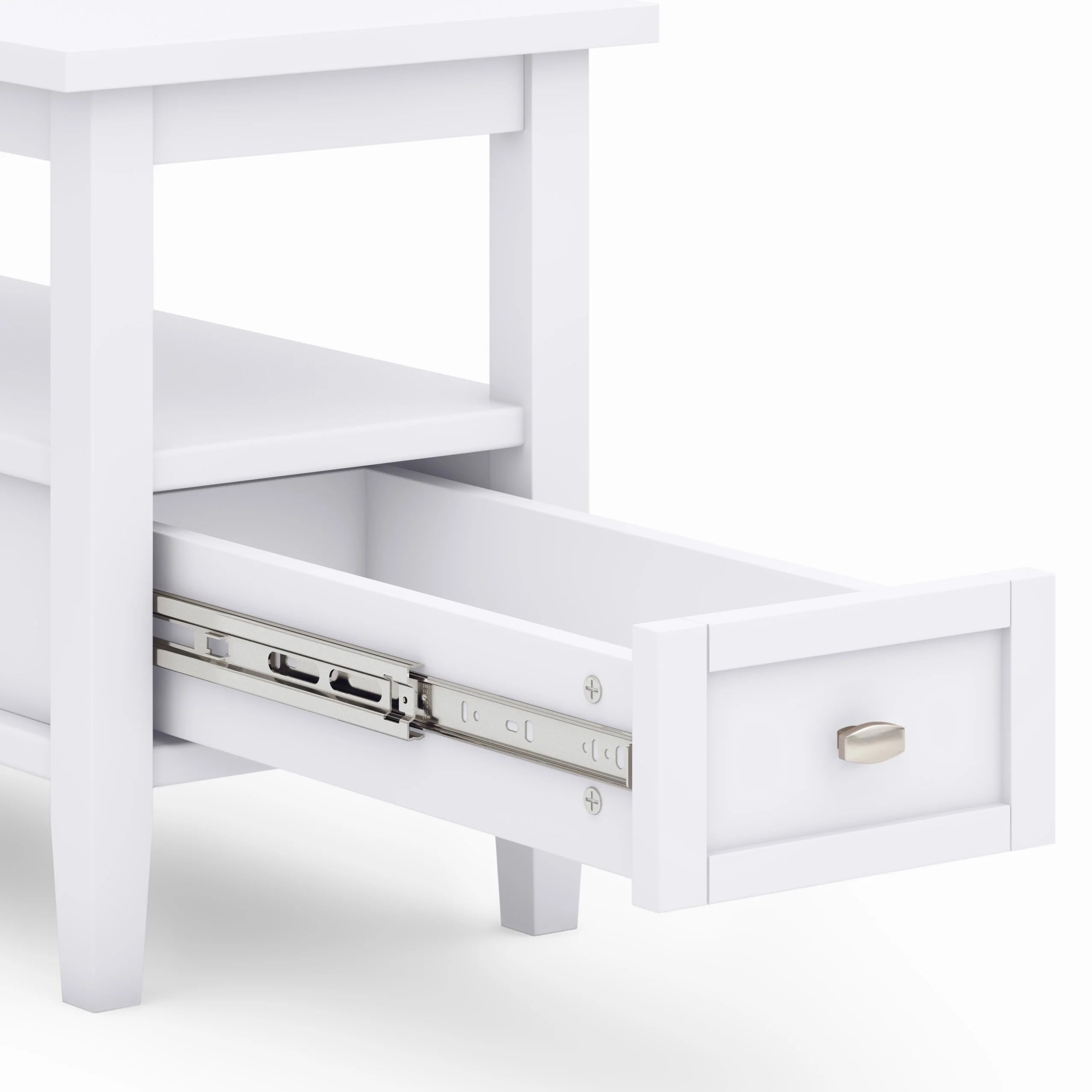 WYNDENHALL Norfolk SOLID WOOD 14 inch Wide Rectangle Transitional Narrow Side Table - 14 Inches wide