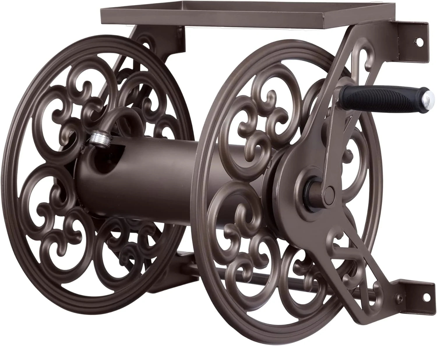 Liberty Garden 708 Steel Decorative Wall Mount Garden Hose Reel