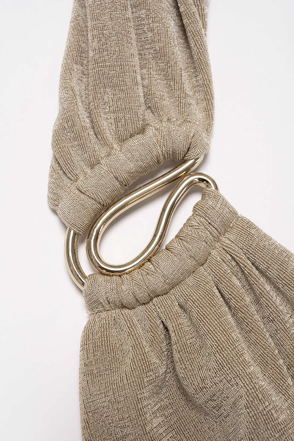Crossed Ruched Twist Knot Halter Sleeveless Top