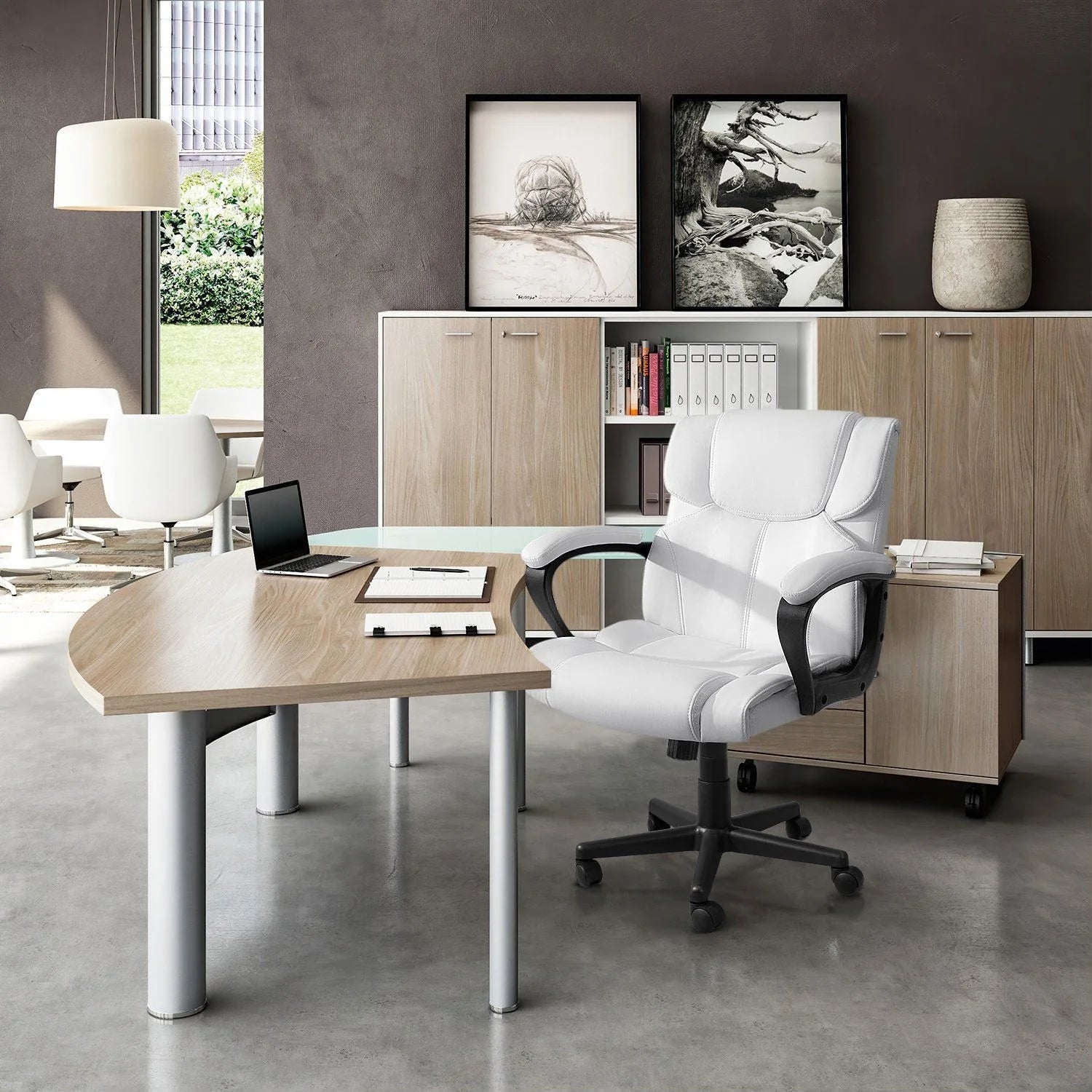 Homall Mid Back Office Chair - Swivel Computer Task Chair