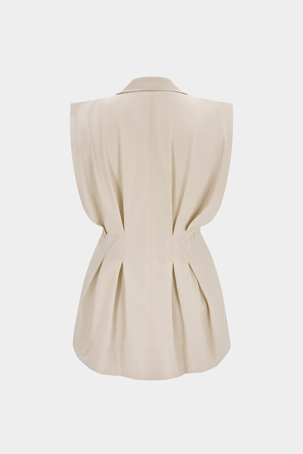 Solid Lapel Ruched Shirt