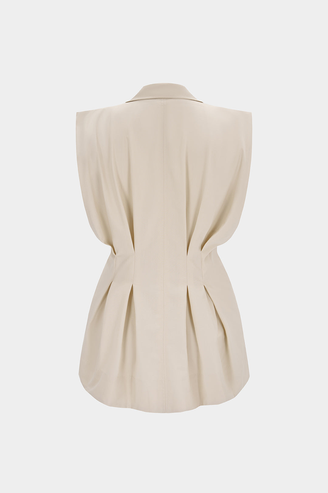 Solid Lapel Ruched Shirt
