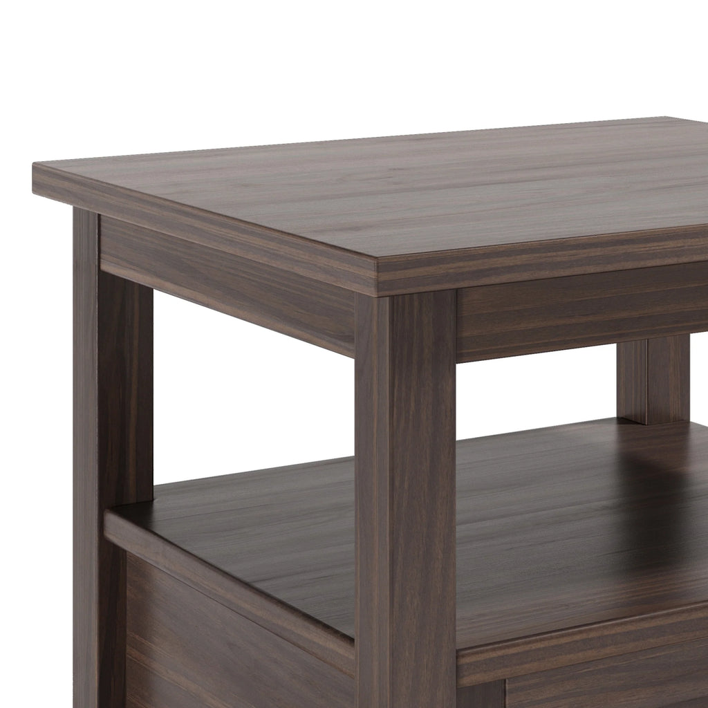 WYNDENHALL Norfolk SOLID WOOD 20 inch Wide Rectangle Transitional End Side Table - 20 inch Wide