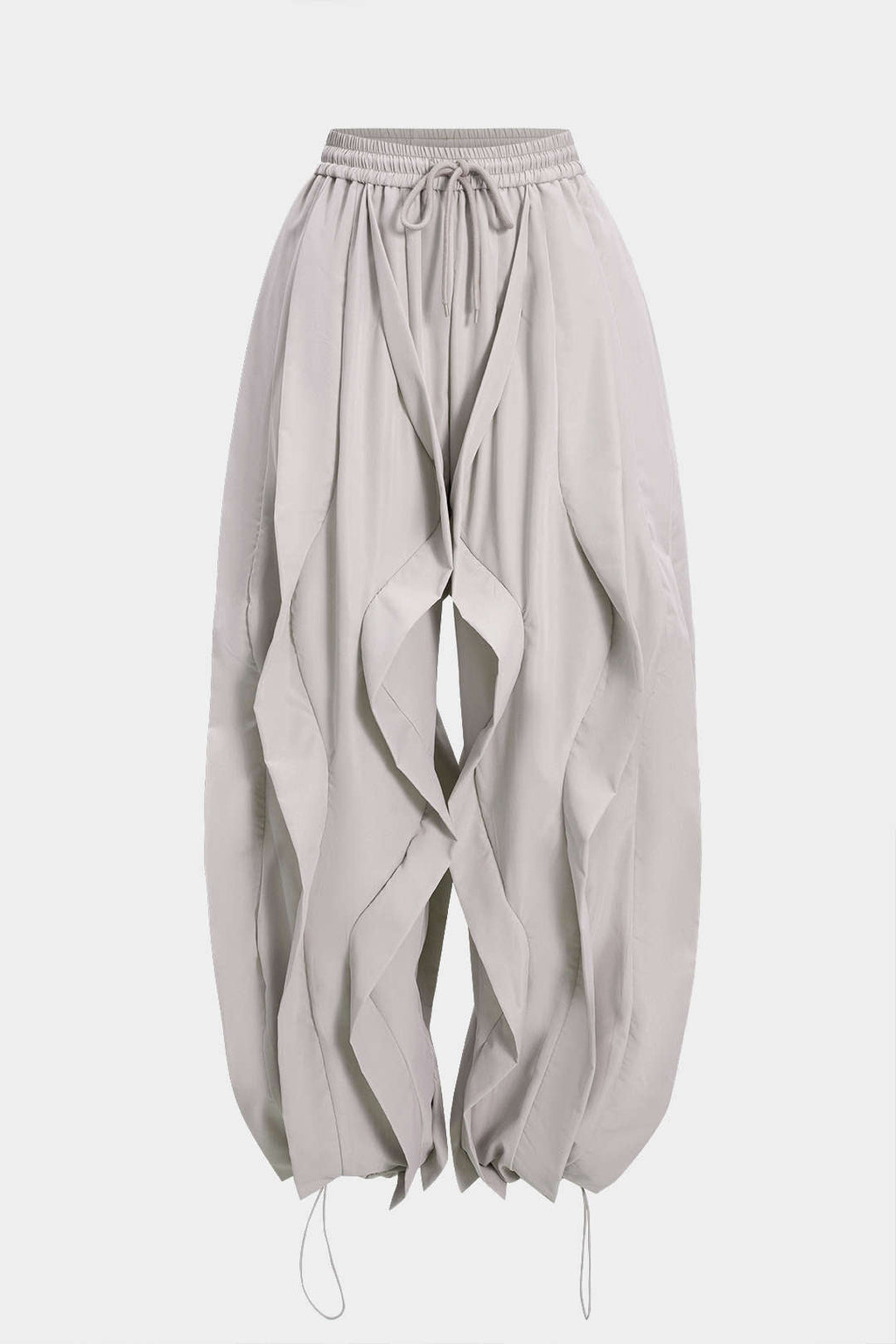 Drawstring Ruffle Trousers