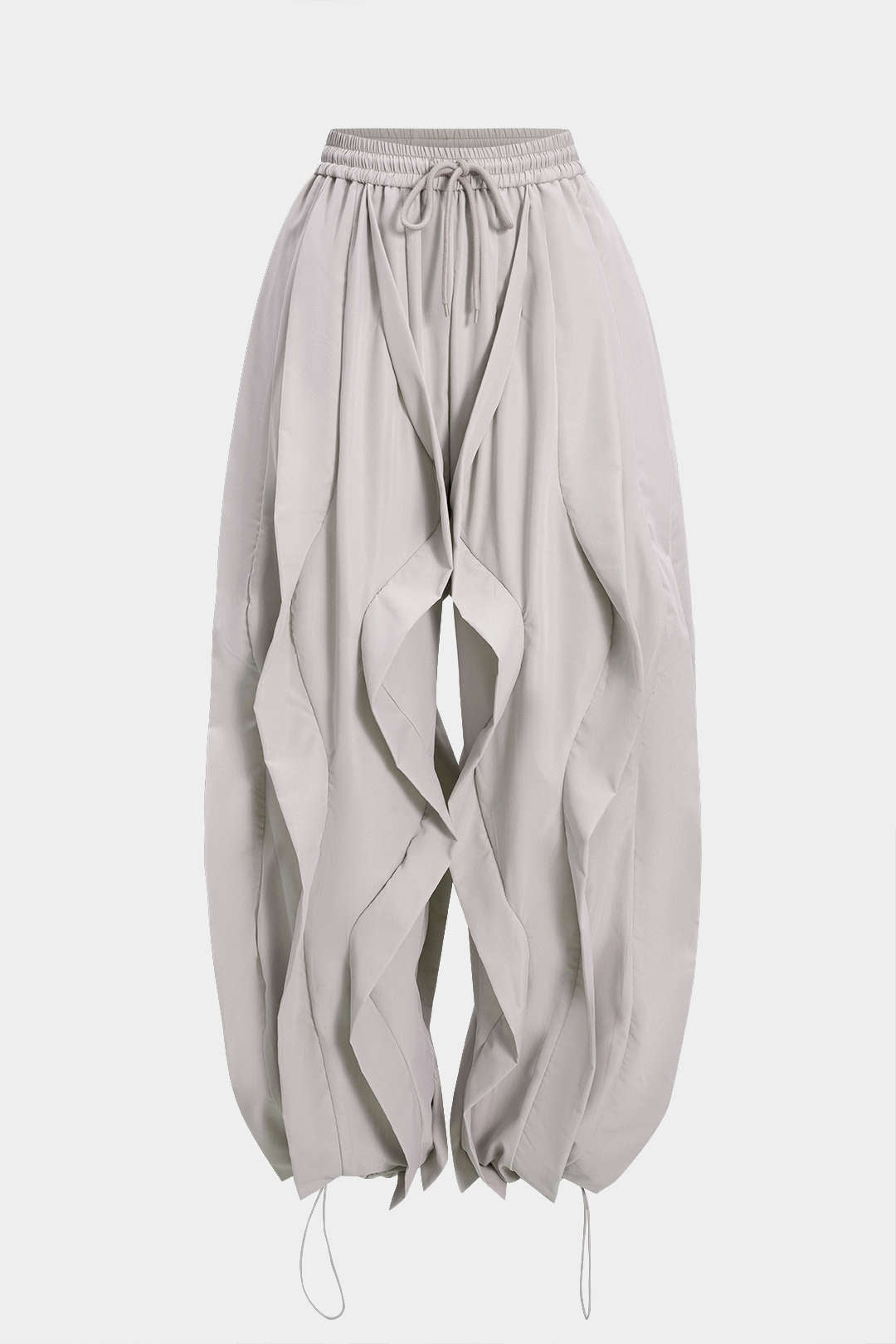 Drawstring Ruffle Trousers