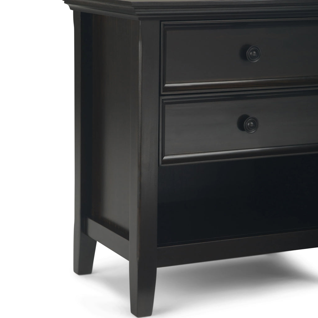 WYNDENHALL Halifax SOLID WOOD 24 inch Wide Bedside Nightstand Table
