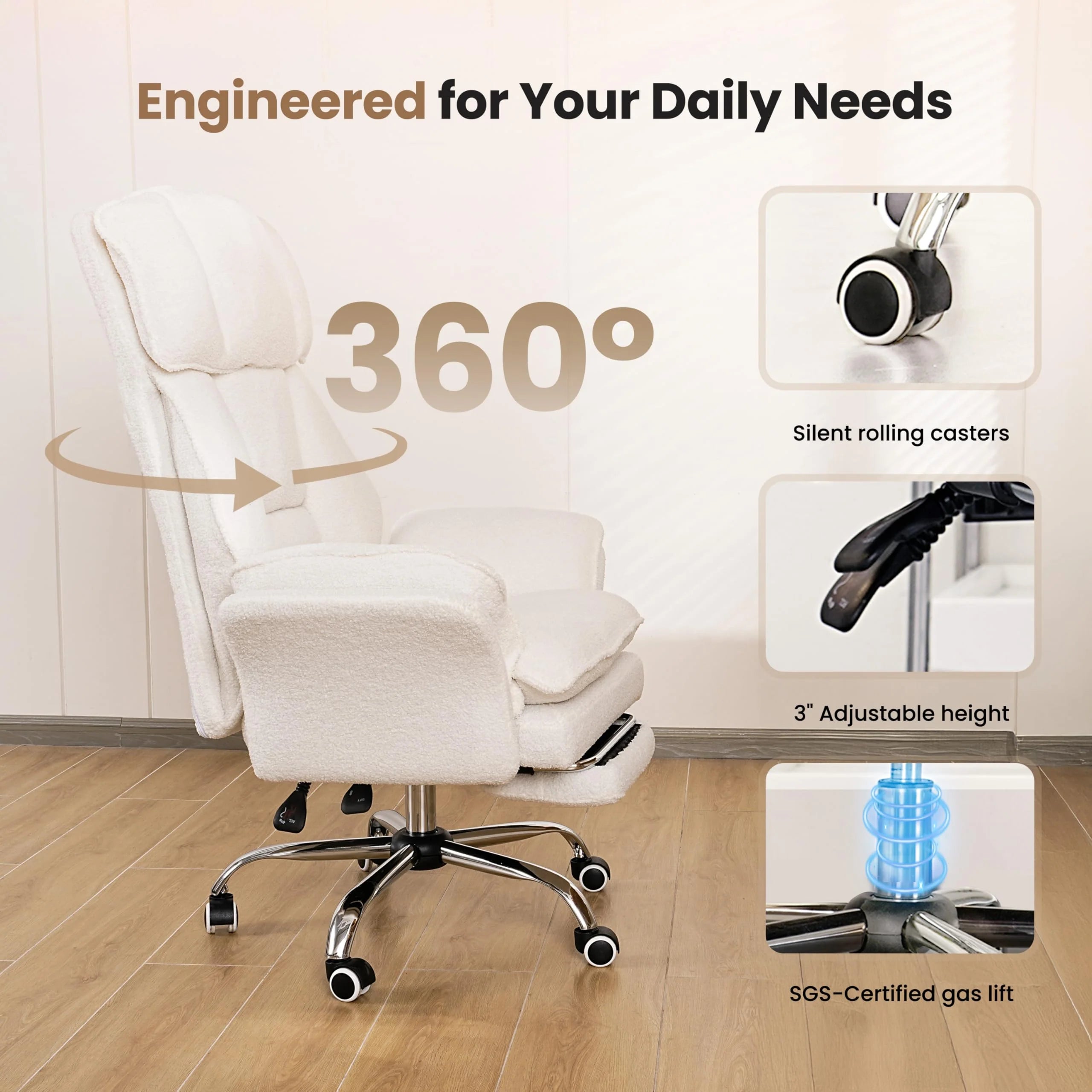 HOMRELEXA Big and Tall Executive Ergonomic Office Chair