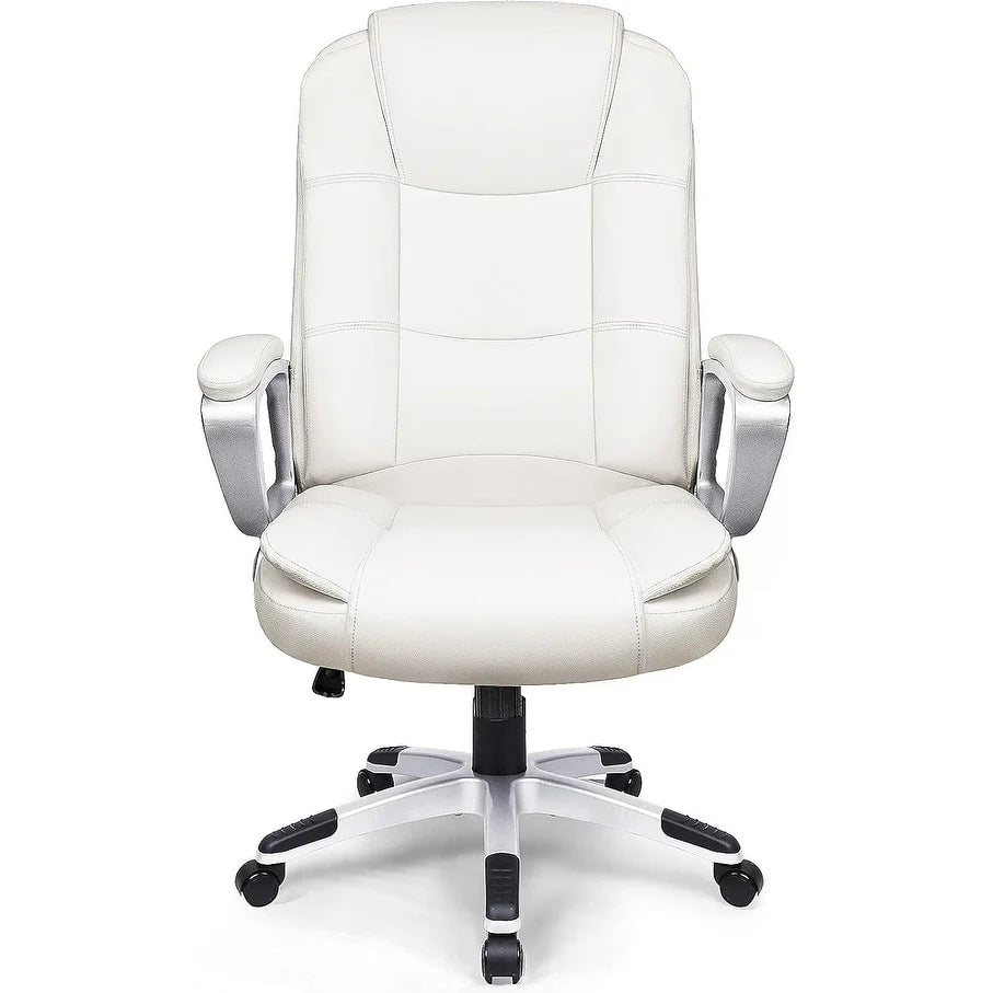 Bossin Big and Tall Office Chair High Back Executive Chair Ergonomic Adjustable Executive Leather Chair,400lbs