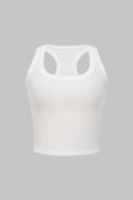 Basic U-Neck Crop Tank Top