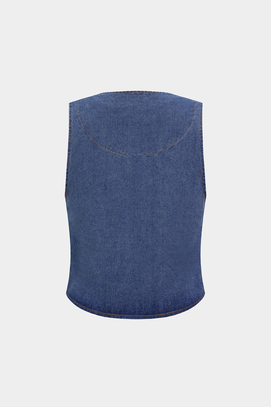 Denim V-Neck Tie-Up Tank Top