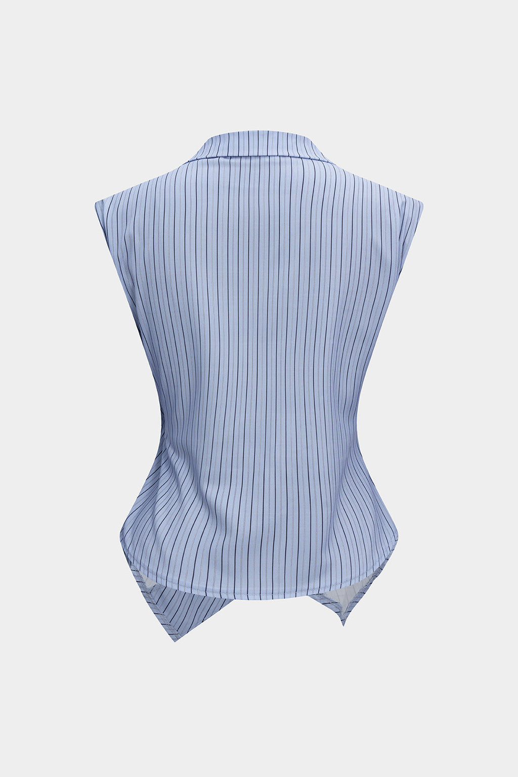 Stripes Print Ruched Tank Top