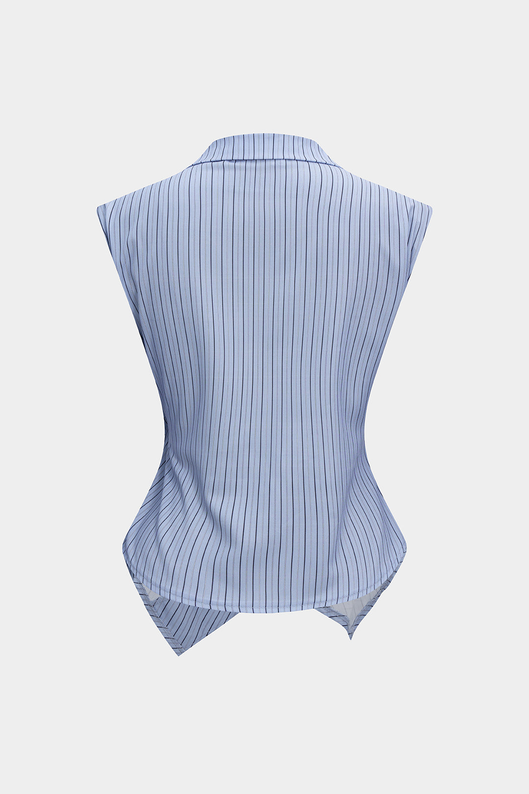 Stripes Print Ruched Tank Top