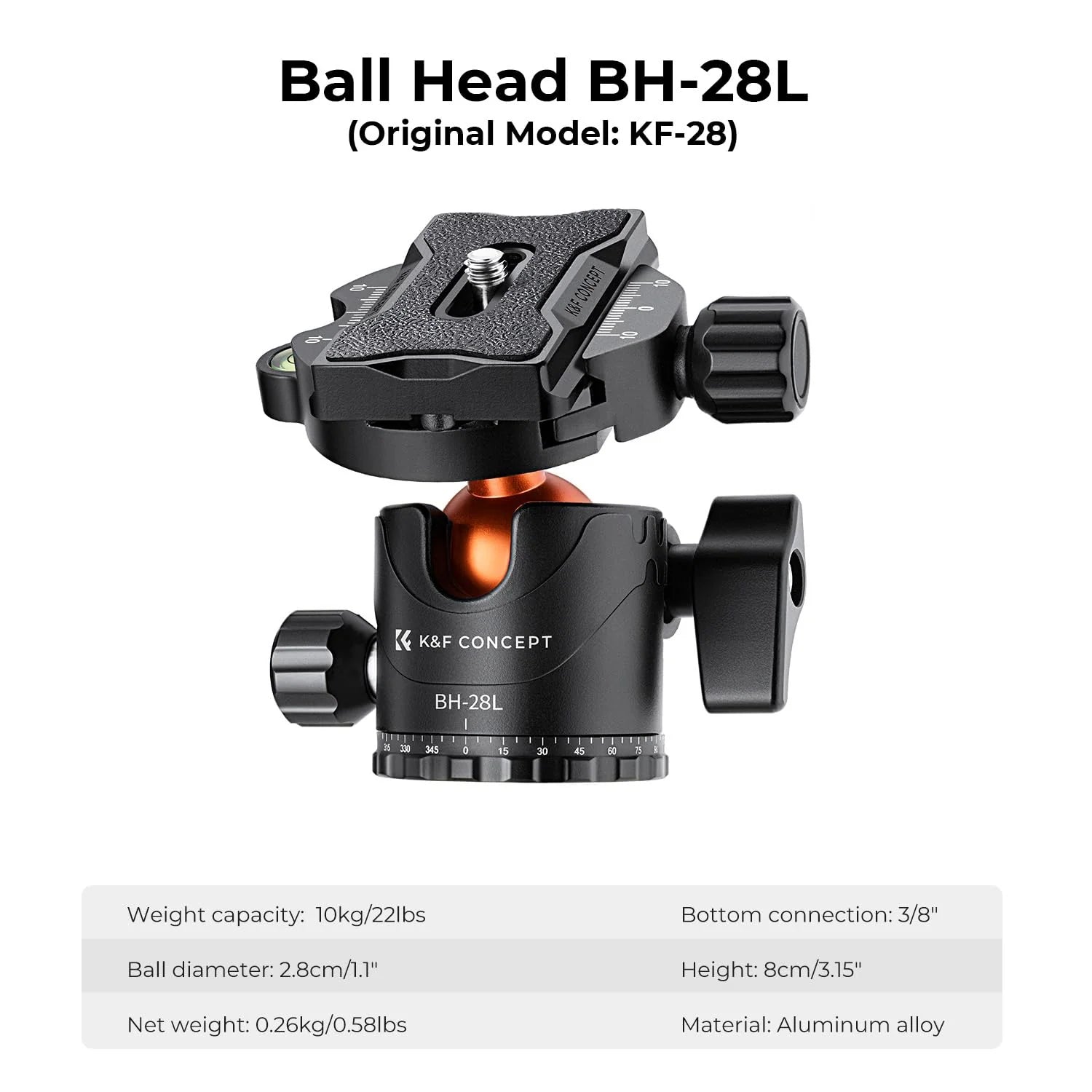K&F CONCEPT 90'' Ultra High Camera Tripod with Metal Ball Head