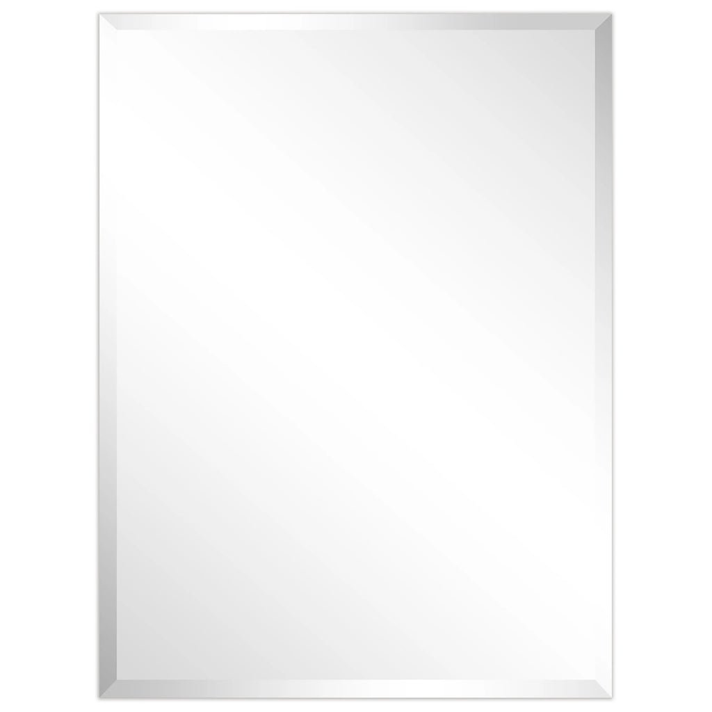 Frameless Beveled Prism Wall Mirror-Square/Rectangluar - Clear