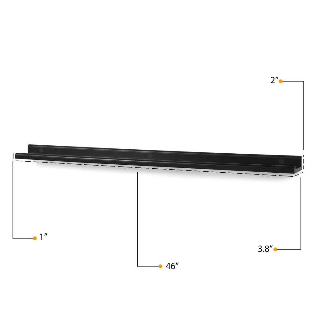 Wallniture Boston 46 Floating Shelves for Wall, Picture Ledge (Set of 4)
