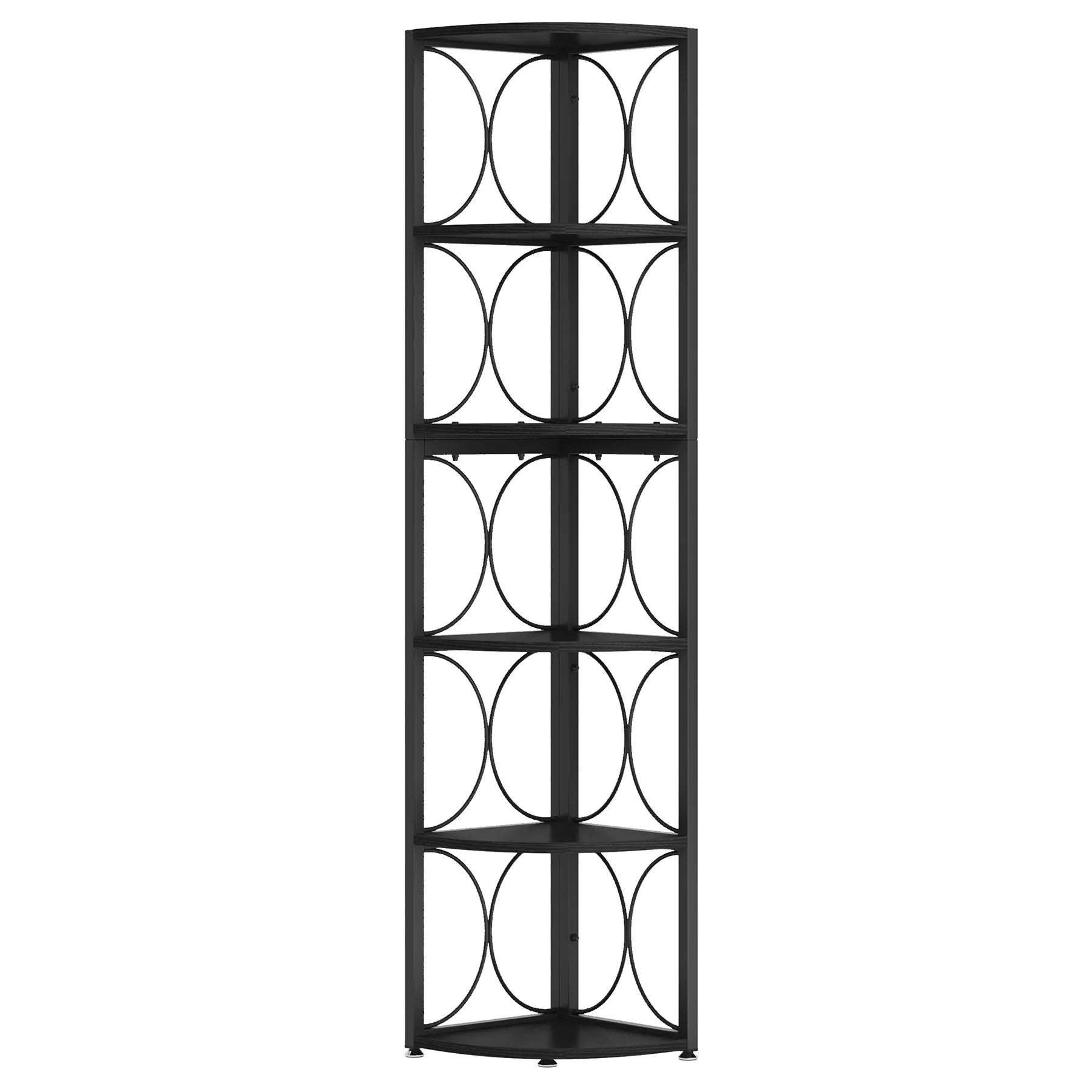 67 Tall Corner Shelf, Corner Bookshelf Bookcase Standing Shelving Unit
