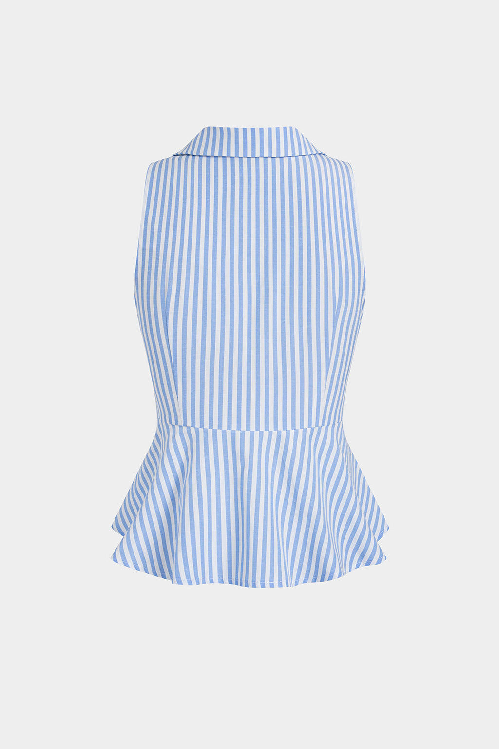 Striped Print Linen Knotted Tank Top