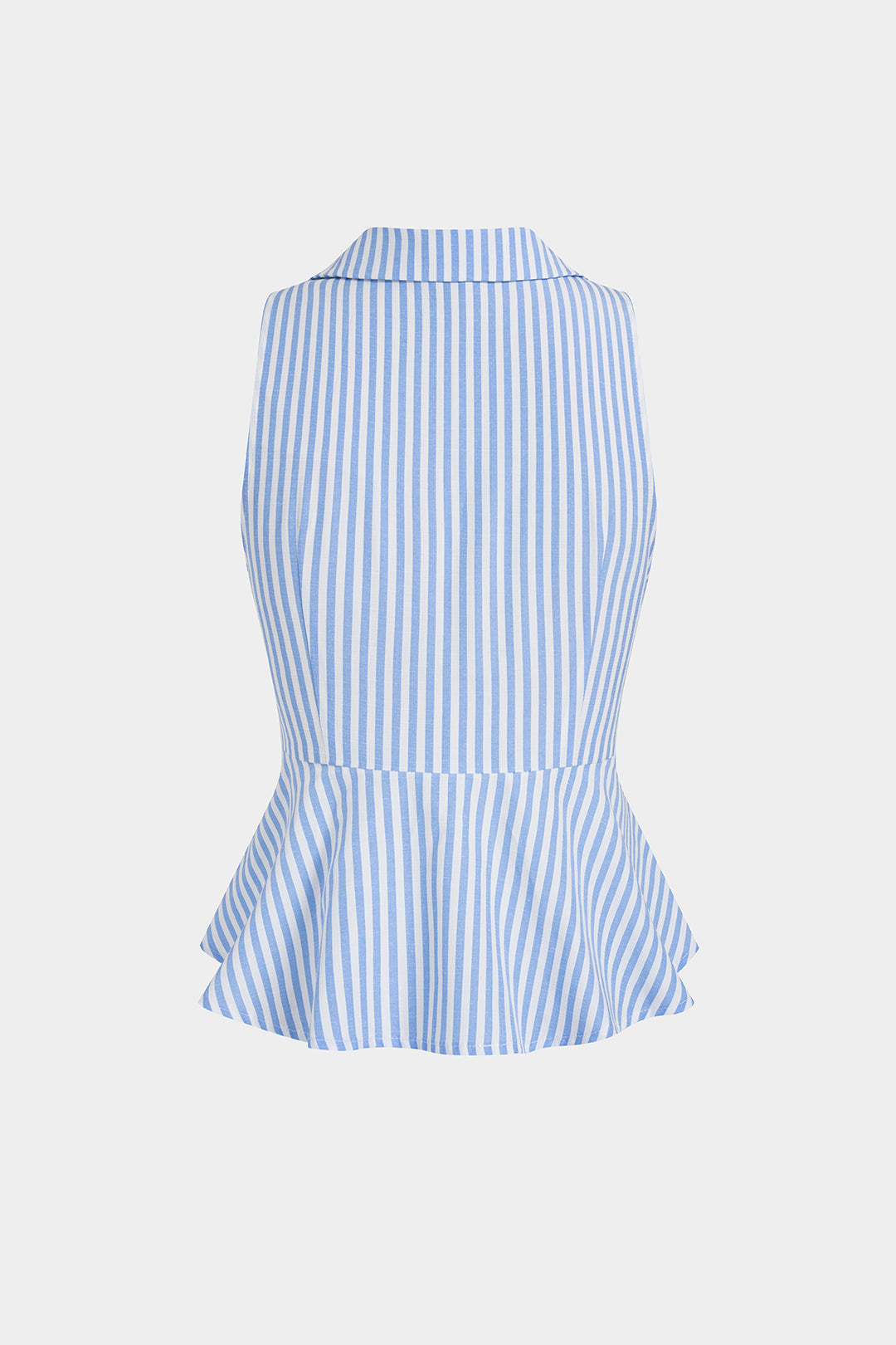 Striped Print Linen Knotted Tank Top