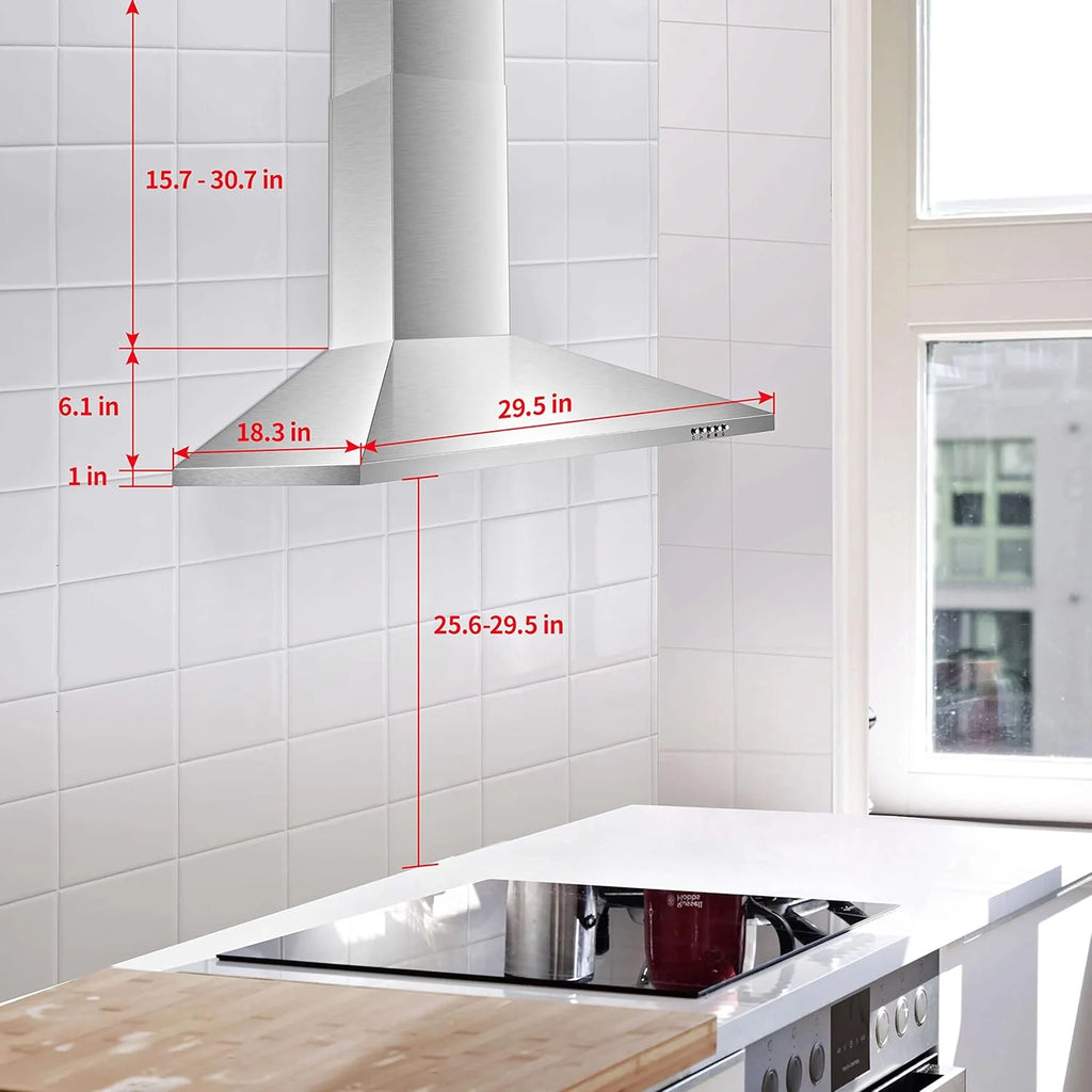 SNDOAS 30-Inch Wall Mount Stainless Steel Range Hood