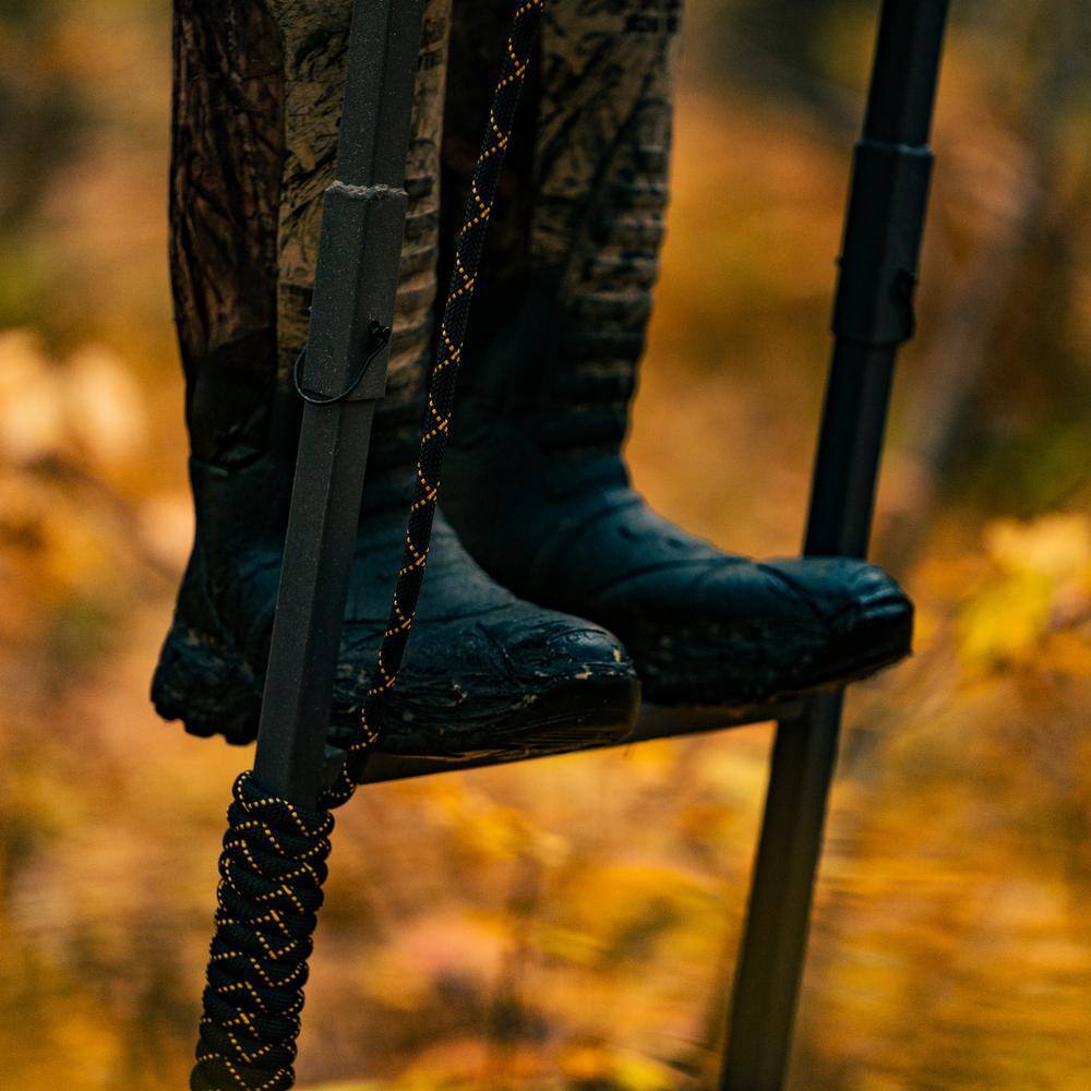 Jumbo Jack Ladder Stand Adjustable Shooting Rail, Large Platform, Mesh Seat