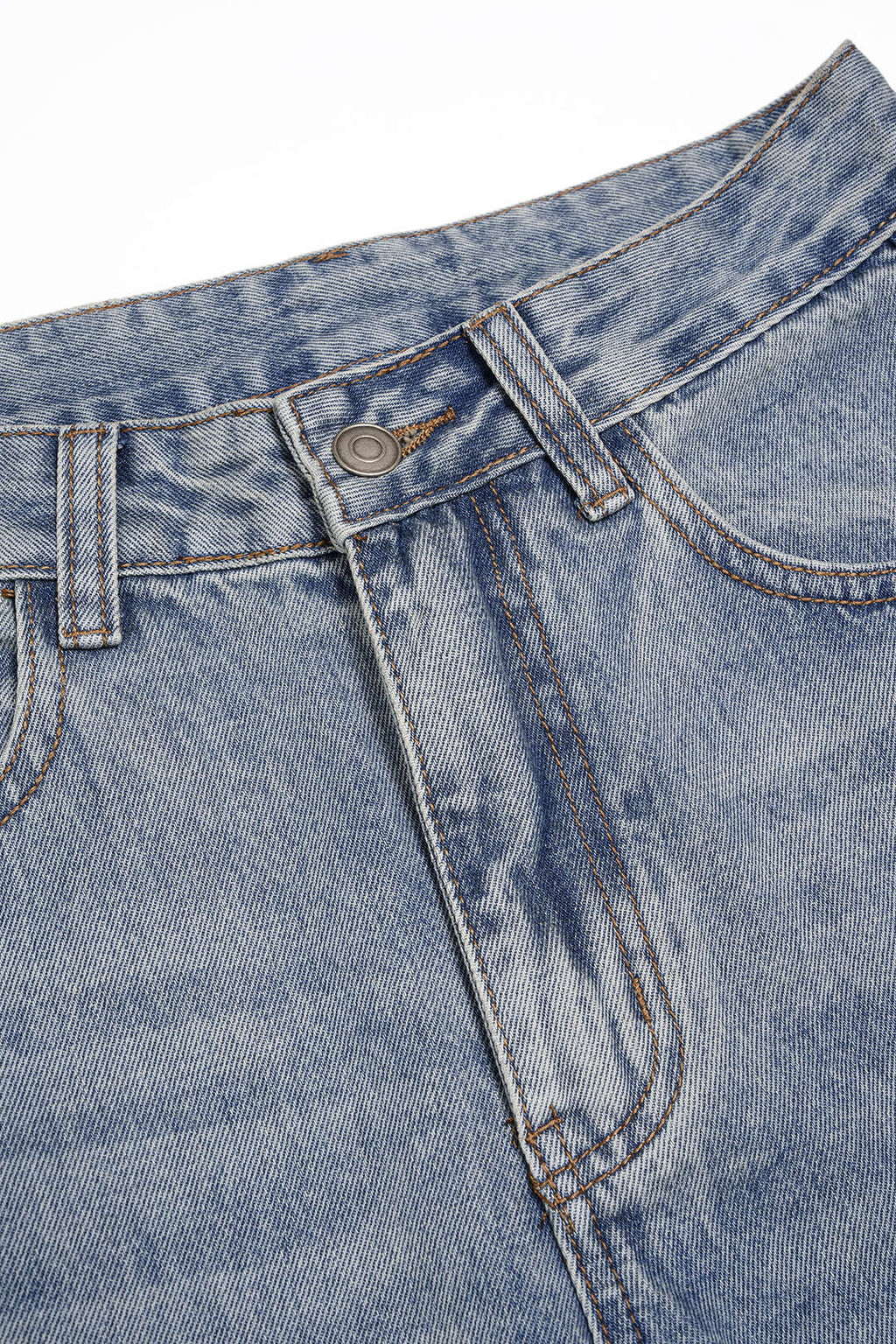 Denim Metallic Decor Wide Leg Jeans