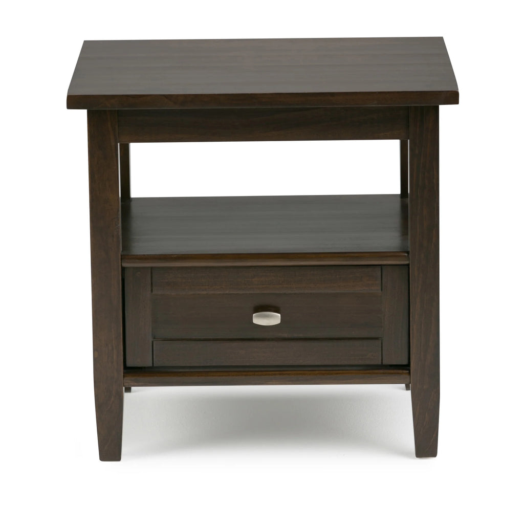 WYNDENHALL Norfolk SOLID WOOD 20 inch Wide Rectangle Transitional End Side Table - 20 inch Wide