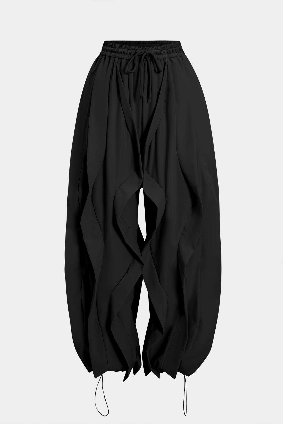 Drawstring Ruffle Trousers