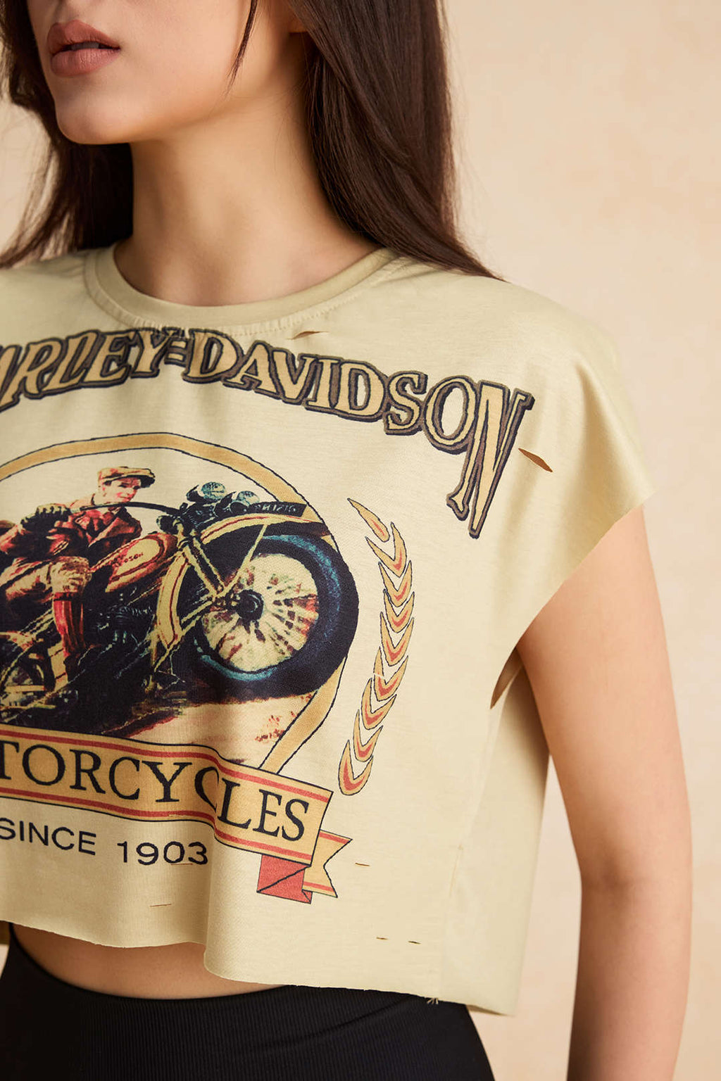 Motorbike Graphic Print Sleeveless T-Shirt
