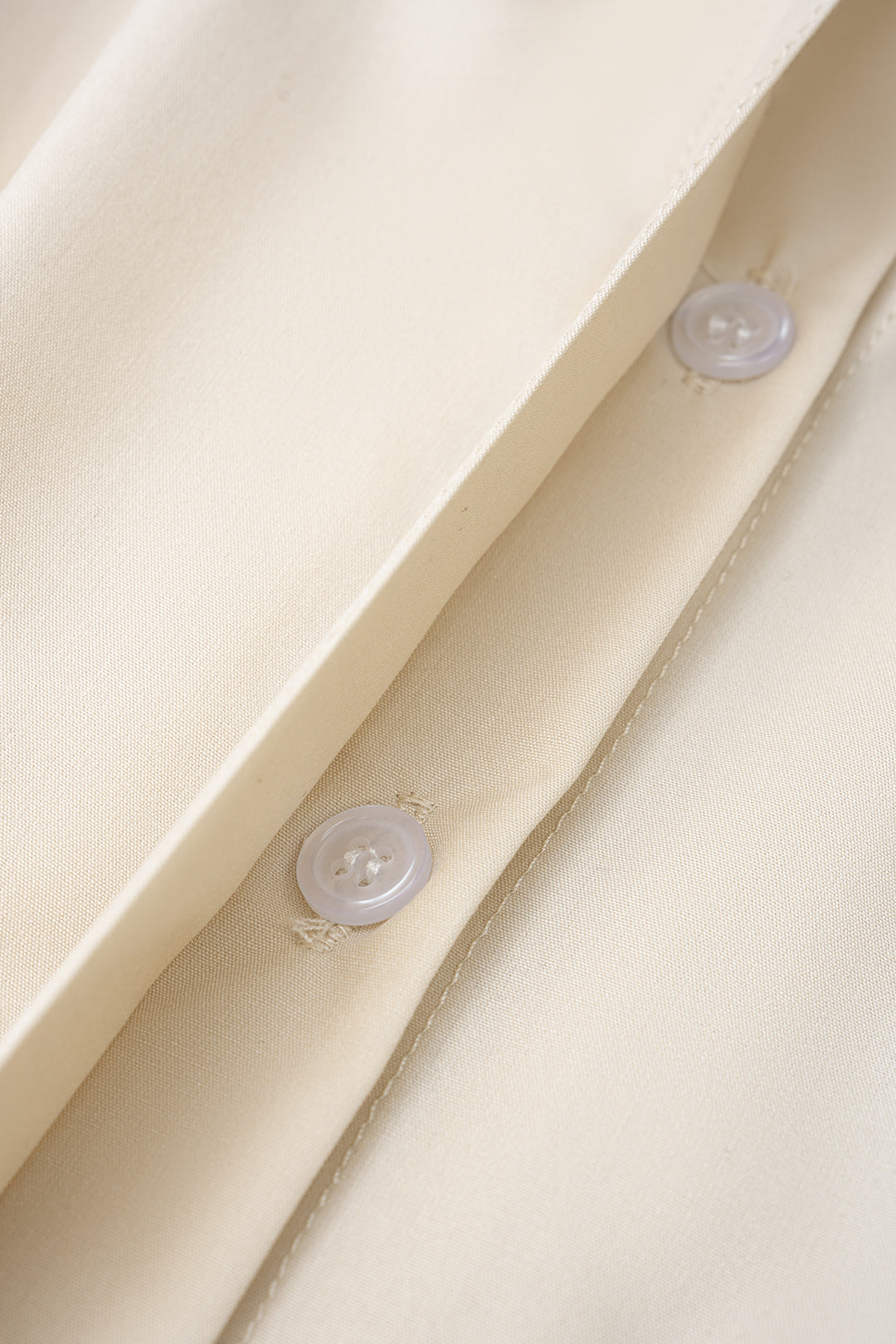 Solid Lapel Ruched Shirt