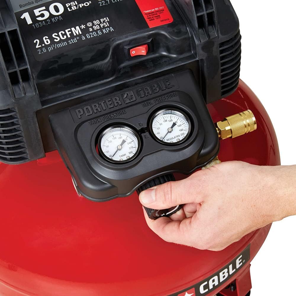 PORTER-CABLE Air Compressor 6-Gallon Pancake Oil-Free C2002