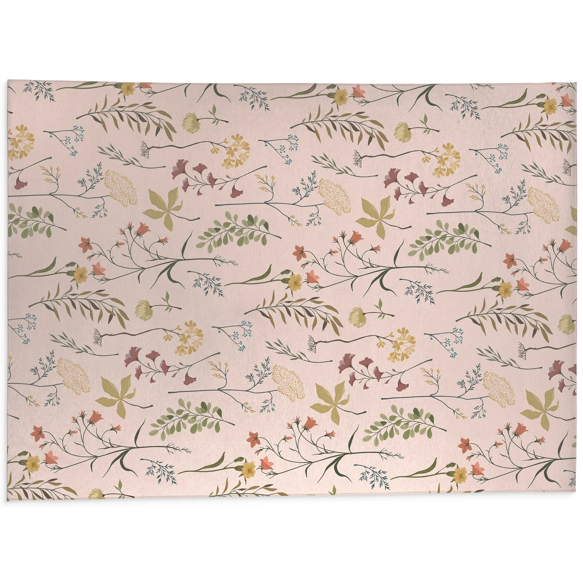 FALL BOTANICALS BLUSH Kitchen Mat By Kavka Designs
