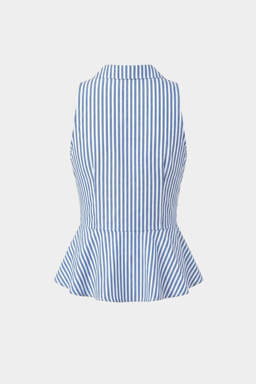 Striped Print Linen Knotted Tank Top